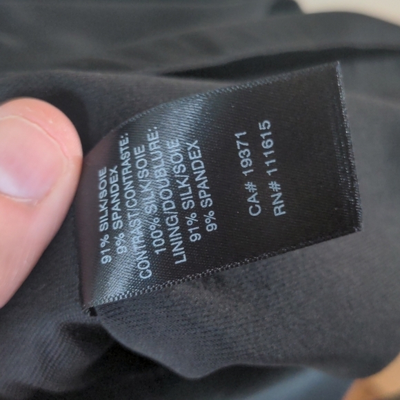 Robert Rodriguez Beaded Embellished Faux Wrap Silk Little Black Dress 10 - Picture 8 of 9